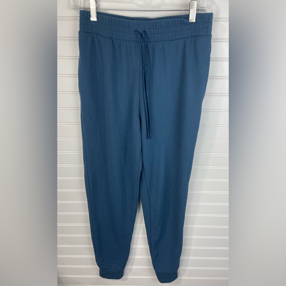 Victorias Secret Blue Pajama Drawstring Pants With Pockets Size Small Women’s